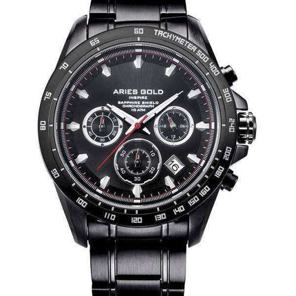 Orologio da uomo Aries Gold Inspire Drifter con cronografo al quarzo G 7001 BK-BK