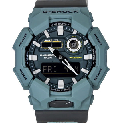 Orologio da uomo Casio G-Shock analogico digitale con cinturino in tessuto e quadrante blu al quarzo GA-010CE-2A 200M