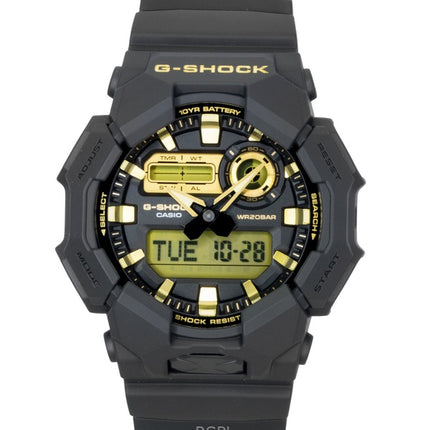 Orologio da uomo Casio G-Shock analogico digitale con cinturino in resina a base biologica, quadrante nero, al quarzo GA-010GB-1A9 200M