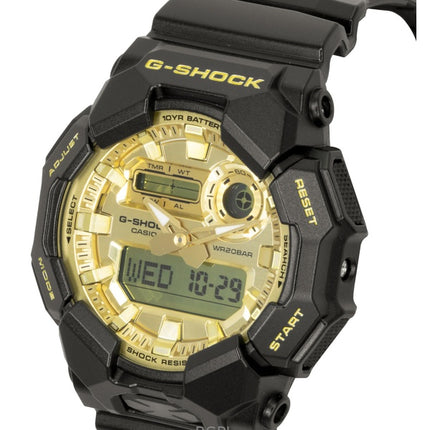 Orologio da uomo Casio G-Shock con cinturino in resina a base biologica, analogico digitale, quadrante oro, al quarzo GA-010GGB-1A9 200M
