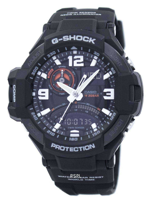 Orologio da uomo Casio G-Shock GRAVITYMASTER Twin Sensor GA-1000-1A GA1000-1A