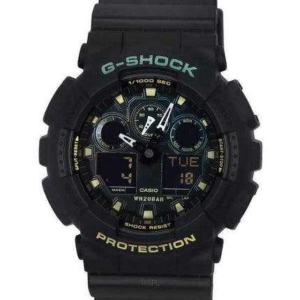 Orologio da uomo Casio G-Shock analogico digitale cinturino in resina quadrante multicolore quarzo GA-100RC-1A 200M