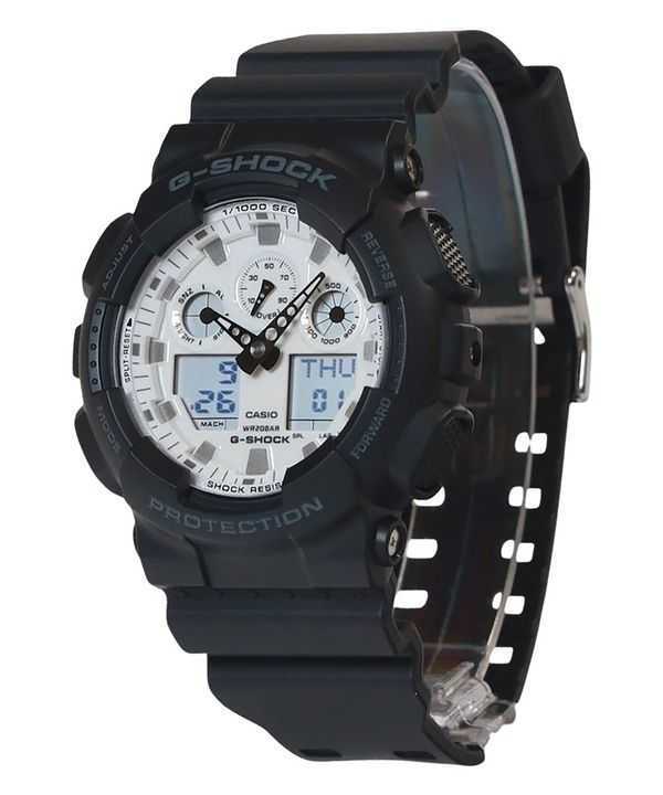 Casio G-Shock Analog Digital Resin Strap Quadrante Bianco Quarzo GA-100WD-1A 200M Orologio da Uomo