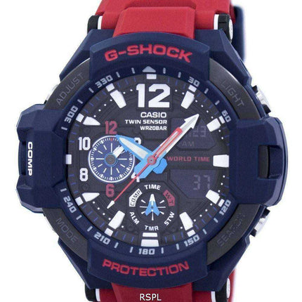 Casio G-Shock GRAVITYMASTER Orologio da uomo resistente agli urti GA-1100-2A GA1100-2A World Time