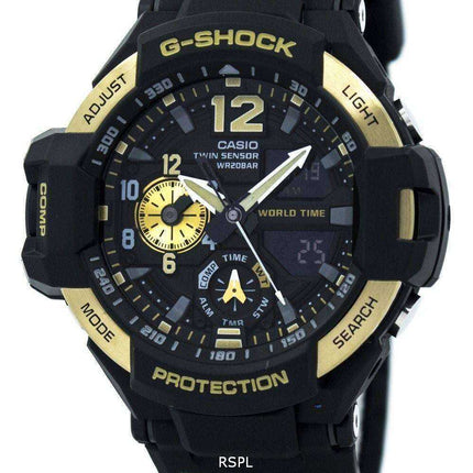 Orologio da uomo Casio G-Shock GRAVITYMASTER Twin Sensor World Time GA-1100-9G GA1100-9G