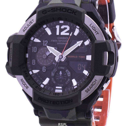Orologio da uomo Casio G-Shock Gravitymaster con sensore a doppio fuso orario GA-1100SC-3A GA1100SC-3A
