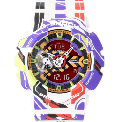 Orologio da uomo Casio G-Shock Analog Digital Evangelion 30th Anniversary con quadrante multicolore al quarzo GA-110EVA30-7A 200M