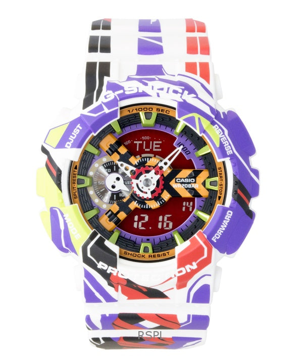 Orologio da uomo Casio G-Shock Analog Digital Evangelion 30th Anniversary con quadrante multicolore al quarzo GA-110EVA30-7A 200M