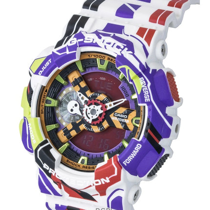 Orologio da uomo Casio G-Shock Analog Digital Evangelion 30th Anniversary con quadrante multicolore al quarzo GA-110EVA30-7A 200M