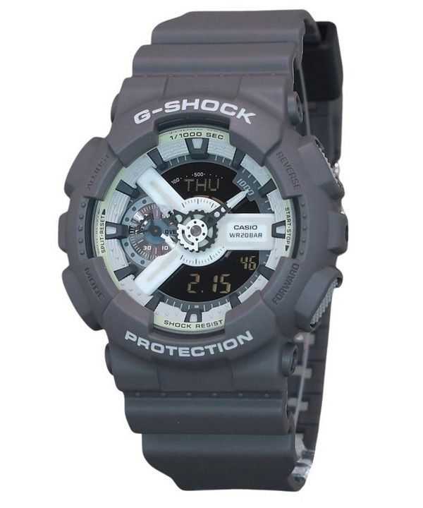 Casio G-Shock Hidden Glow Series Analog Digital Resin Strap Grey Dial Quartz Orologio da uomo GA-110HD-8A 200M