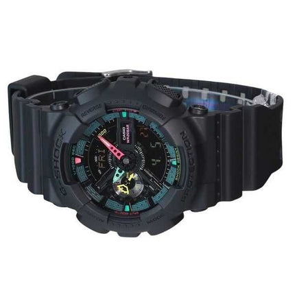 Casio G-Shock Analog Digital Multi Fluorescent Accents Series Cinturino in resina Quadrante nero Quarzo GA-110MF-1A 200M Orologi