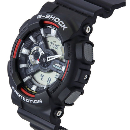 Orologio da uomo Casio G-Shock analogico digitale in resina a base biologica con quadrante nero al quarzo GA-110RL-1A 200M