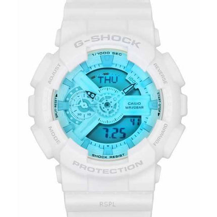 Casio G-Shock Analog Digitale Cinturino in Resina Bianca Quadrante Multicolore Quarzo GA-110TL-7A 200M Orologio da Uomo