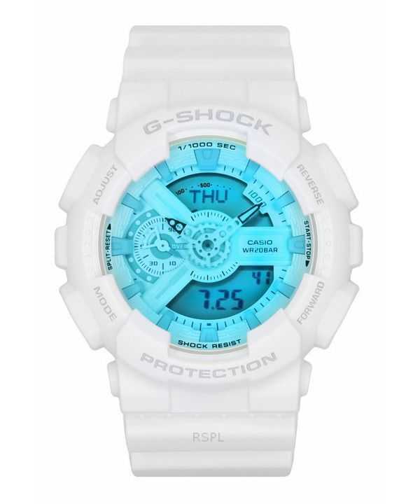 Casio G-Shock Analog Digitale Cinturino in Resina Bianca Quadrante Multicolore Quarzo GA-110TL-7A 200M Orologio da Uomo