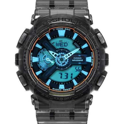 Casio G-Shock Analogico Digitale Trasparente Nero Cinturino in Resina Quadrante Multicolore Quarzo GA-110TLS-8A 200M Orologio da