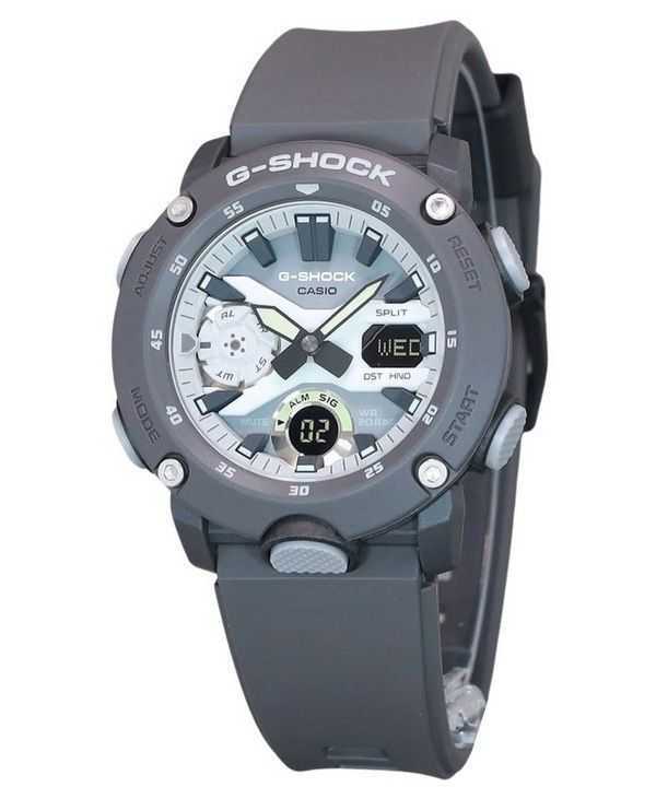 Casio G-Shock Hidden Glow Series Analog Digital Resin Strap Grey Dial Quartz Orologio da uomo GA-2000HD-8A 200M