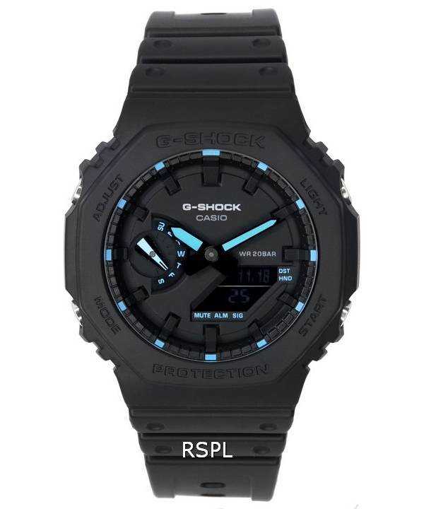 Orologio da uomo Casio G-Shock Neon Accent analogico digitale al quarzo GA-2100-1A2 GA2100-1A2 200M