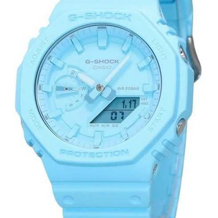 Casio G-Shock Analog Digital Bio Based Resin Strap Quadrante Blu Quarzo GA-2100-2A2 200M Orologio da Uomo