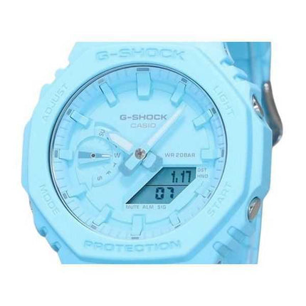 Casio G-Shock Analog Digital Bio Based Resin Strap Quadrante Blu Quarzo GA-2100-2A2 200M Orologio da Uomo