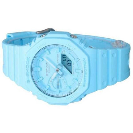 Casio G-Shock Analog Digital Bio Based Resin Strap Quadrante Blu Quarzo GA-2100-2A2 200M Orologio da Uomo