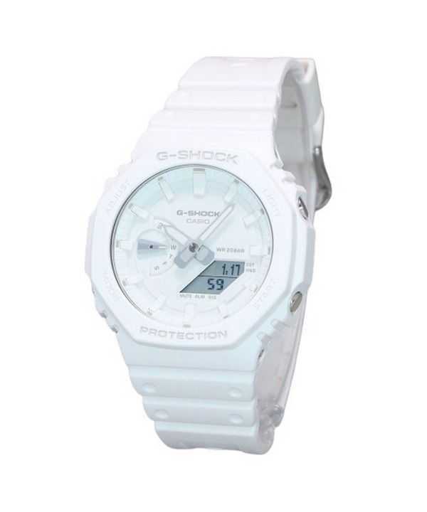 Casio G-Shock Tone-on-Tone Analog Digital Resin Strap White Dial Quartz GA-2100-7A7 Orologio da uomo