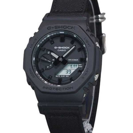 Casio G-Shock Analog Digital Eco Cloth Strap Quadrante Nero Quarzo GA-2100BCE-1A 200M Orologio da Uomo