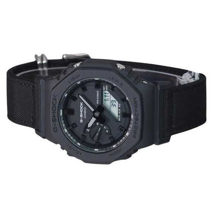 Casio G-Shock Analog Digital Eco Cloth Strap Quadrante Nero Quarzo GA-2100BCE-1A 200M Orologio da Uomo