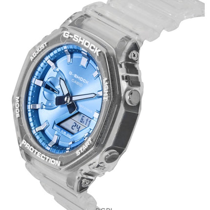 Orologio Casio G-Shock analogico digitale con cinturino in resina e quadrante blu al quarzo GA-2100BM-7A2 200M unisex