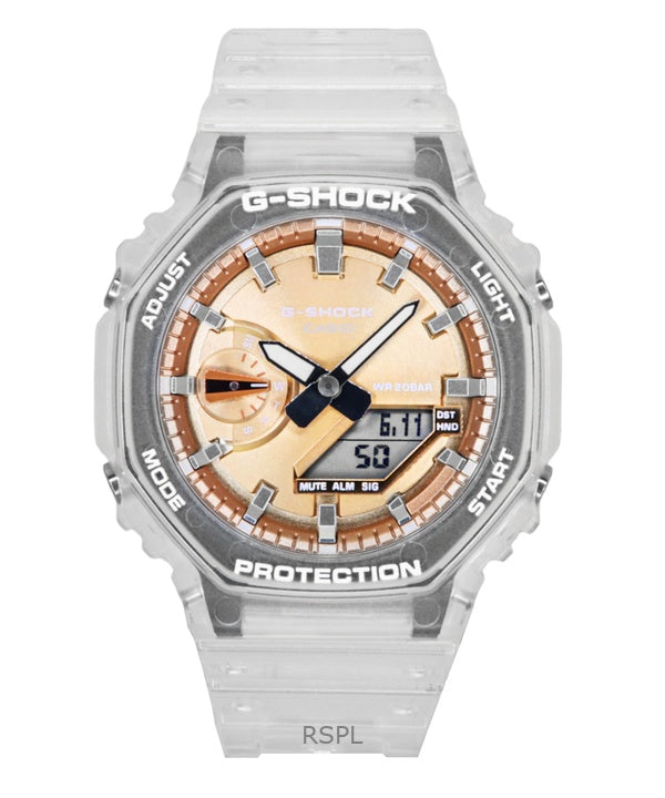 Orologio Casio G-Shock analogico digitale con cinturino in resina e quadrante in bronzo al quarzo GA-2100BM-7A5 200M unisex