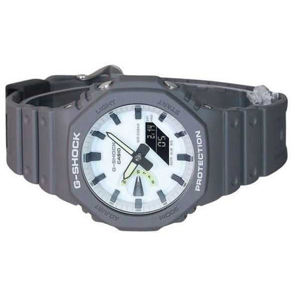 Casio G-Shock Hidden Glow Series Analog Digital Bio Based Resin Strap Quadrante Bianco Quarzo GA-2100HD-8A 200M Orologio da Uomo