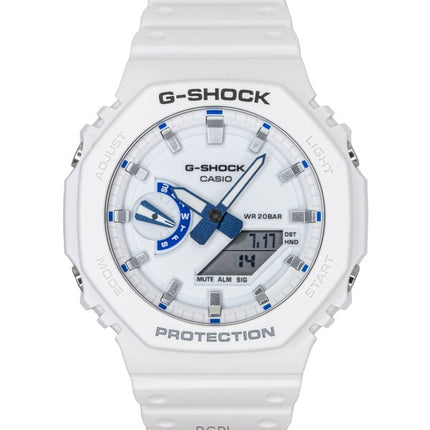 Orologio da uomo Casio G-Shock analogico digitale con cinturino in resina e quadrante bianco al quarzo GA-2100HDS-7A 200M