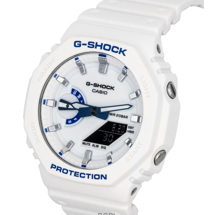 Orologio da uomo Casio G-Shock analogico digitale con cinturino in resina e quadrante bianco al quarzo GA-2100HDS-7A1 200M