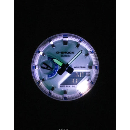 Orologio da uomo Casio G-Shock analogico digitale con cinturino in resina e quadrante bianco al quarzo GA-2100HDS-7A 200M