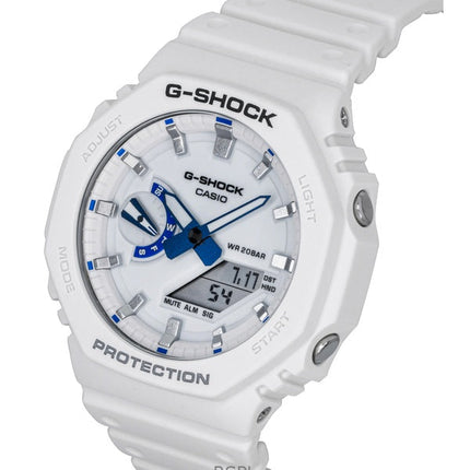 Orologio da uomo Casio G-Shock analogico digitale con cinturino in resina e quadrante bianco al quarzo GA-2100HDS-7A 200M