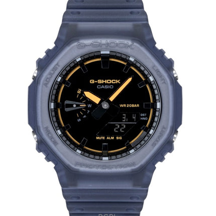 Orologio da uomo Casio G-Shock analogico digitale con cinturino in resina e quadrante nero al quarzo GA-2100K-2A 200M