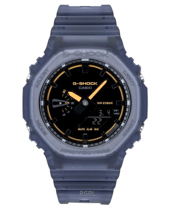 Orologio da uomo Casio G-Shock analogico digitale con cinturino in resina e quadrante nero al quarzo GA-2100K-2A 200M