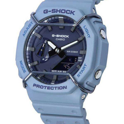 Casio tono su tono G-Shock analogico digitale blu quadrante cromatico quarzo GA-2100PT-2A GA2100PT-2 200M orologio da uomo