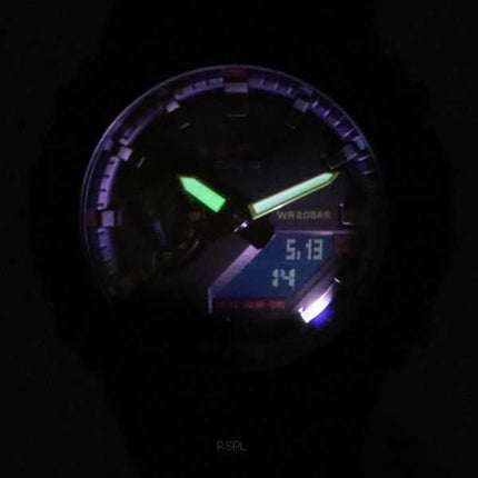 Orologio da uomo Casio G-Shock Virtual Rainbow analogico digitale al quarzo GA-2100RGB-1A GA2100RGB-1 200M
