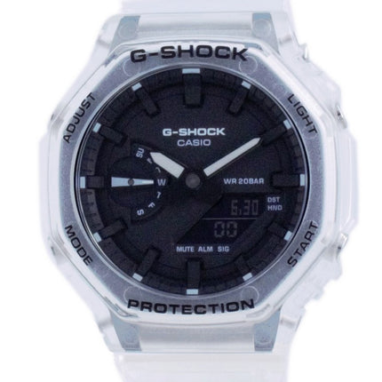 Orologio da uomo analogico digitale al quarzo Casio G-Shock scheletro trasparente subacqueo GA-2100SKE-7A GA2100SKE-7 200M masch