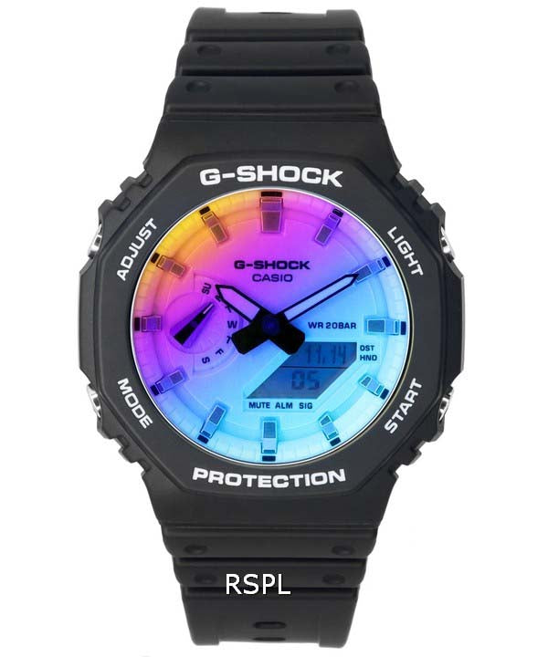 Orologio unisex Casio G-Shock colore iridescente analogico digitale al quarzo GA-2100SR-1A GA2100SR-1 200M
