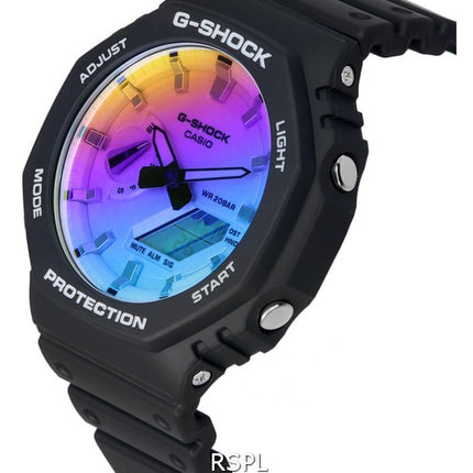 Orologio unisex Casio G-Shock colore iridescente analogico digitale al quarzo GA-2100SR-1A GA2100SR-1 200M