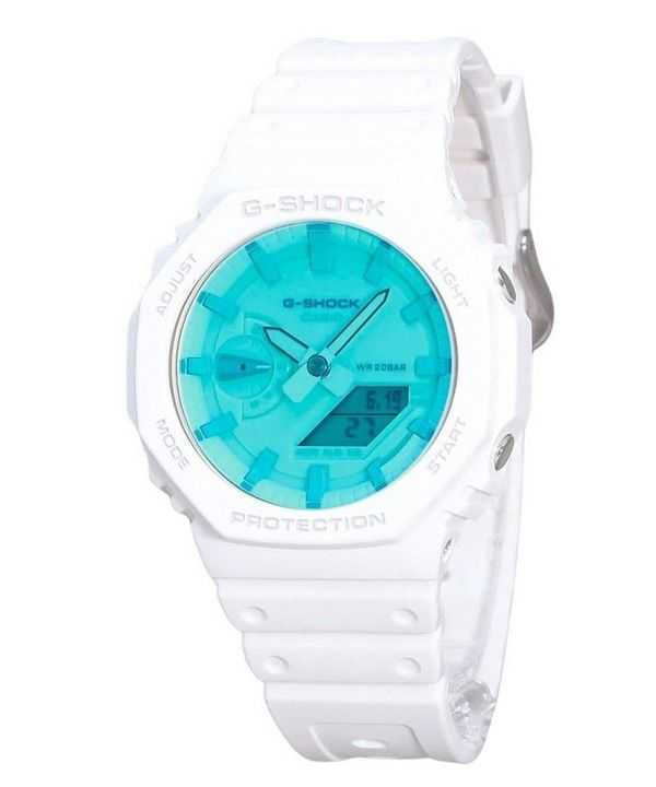 Casio G-Shock Analog Digitale Cinturino in Resina Bianca Quadrante Multicolore Quarzo GA-2100TL-7A 200M Orologio da Uomo