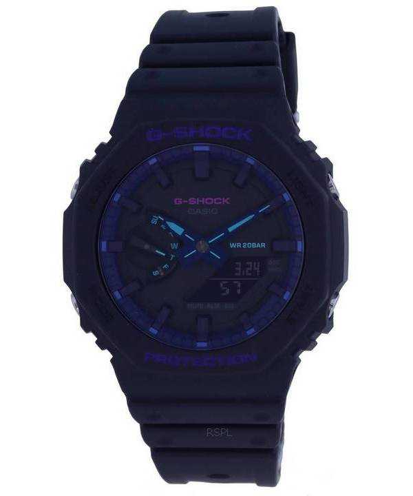 Orologio da uomo Casio G-Shock analogico digitale quadrante nero al quarzo GA-2100VB-1A GA2100VB-1 200M