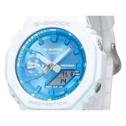 Orologio da uomo Casio G-Shock Collezione stagionale 2023 analogico digitale quadrante blu al quarzo GA-2100WS-7A 200M