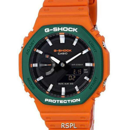 Orologio da uomo Casio G-Shock arancione analogico digitale al quarzo GA-2110SC-4A GA2110SC-4 200M