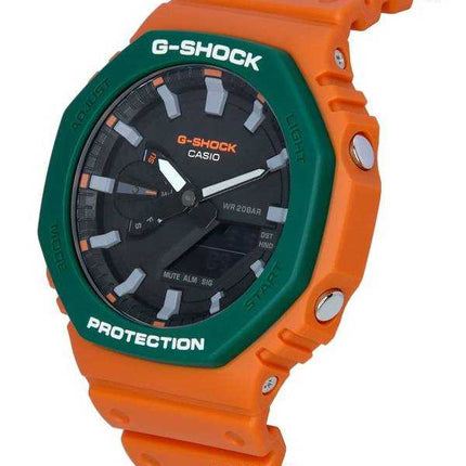 Orologio da uomo Casio G-Shock arancione analogico digitale al quarzo GA-2110SC-4A GA2110SC-4 200M