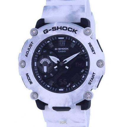 Orologio da uomo Casio G-Shock Grunge Snow Camouflage analogico digitale al quarzo GA-2200GC-7A GA2200GC-7 200M