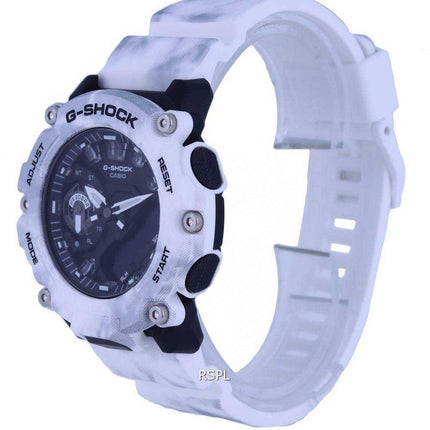 Orologio da uomo Casio G-Shock Grunge Snow Camouflage analogico digitale al quarzo GA-2200GC-7A GA2200GC-7 200M