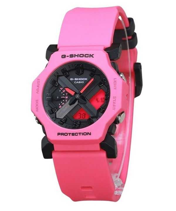Casio G-Shock Analog Digitale Cinturino in Resina Viola Quadrante Nero Quarzo GA-2300-4A 200M Orologio da Uomo