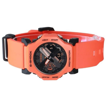 Casio G-Shock Analog Digital Bio-Based Orange Resin Strap Quadrante Nero Quarzo GA-2300FL-4A 200M Orologio da Uomo